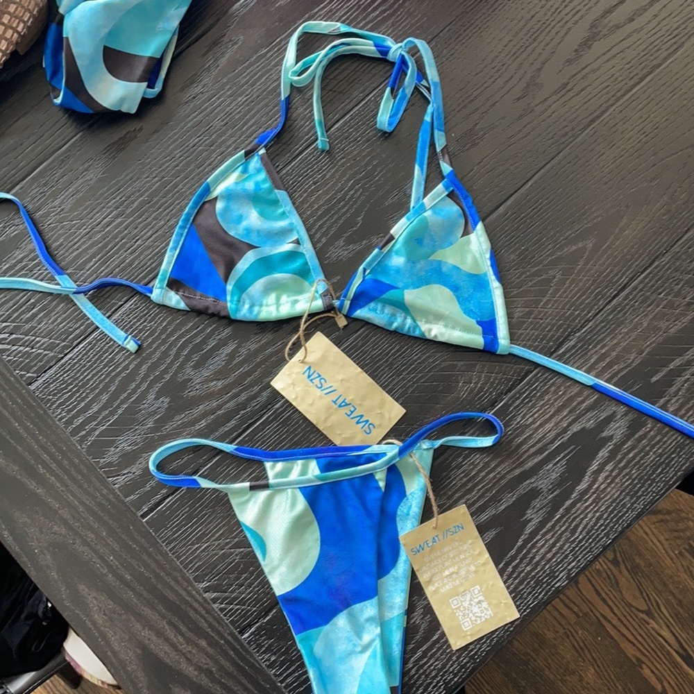 Brand new w/tags Sweat Szn Blue Bikini